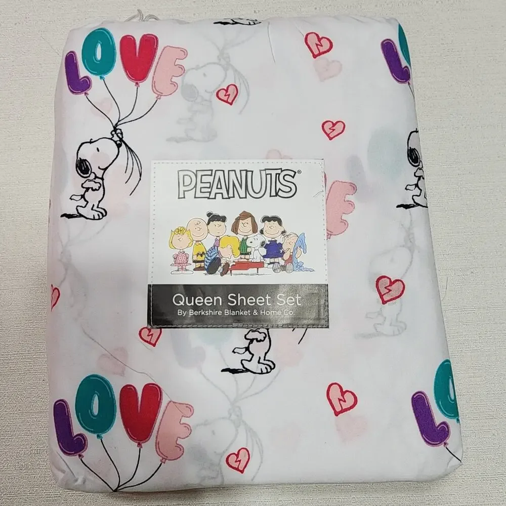 Peanuts snoopy Love Queen sheet set